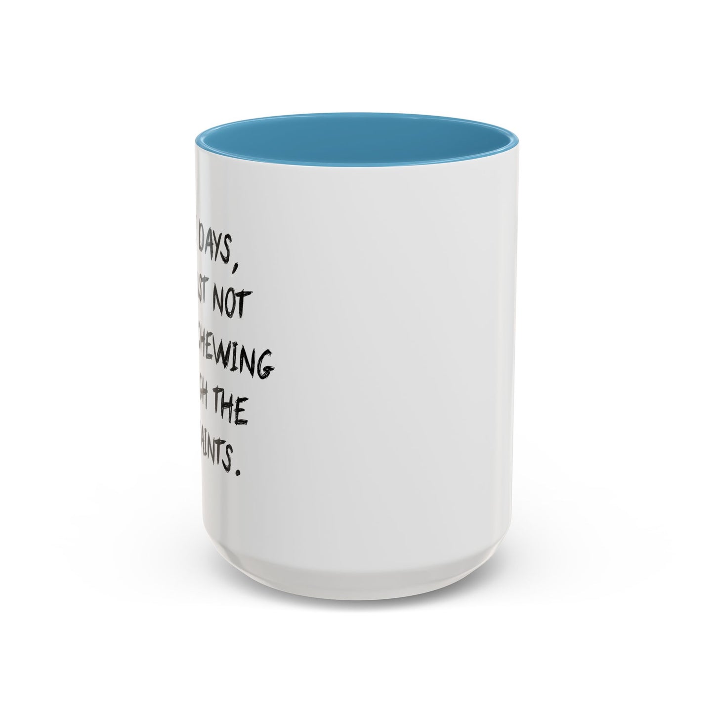 NOT WORTH CHEWING THROUGH THE RESTRAINTS Accent BiColor Funny Sarcastic Mug