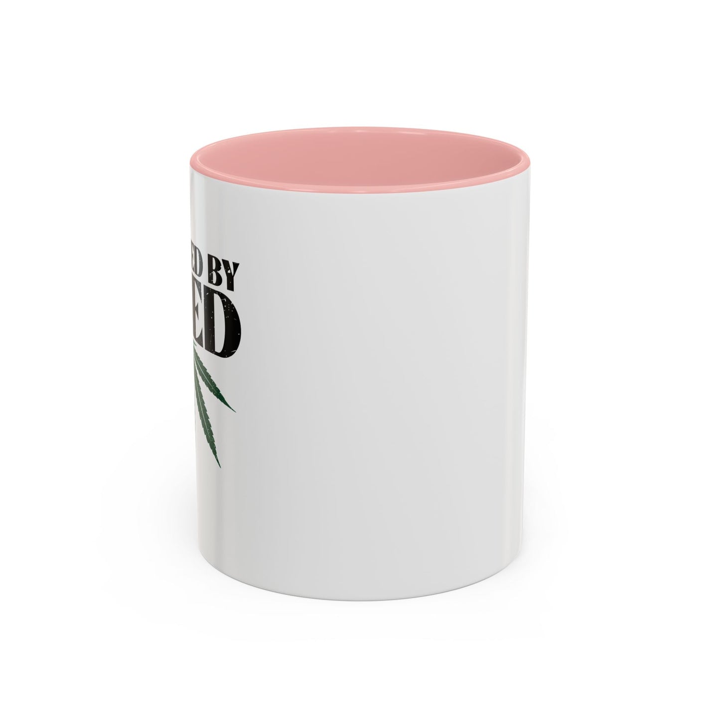 POWERED BY WEED Accent BiColor Funny Sarcastic Mug