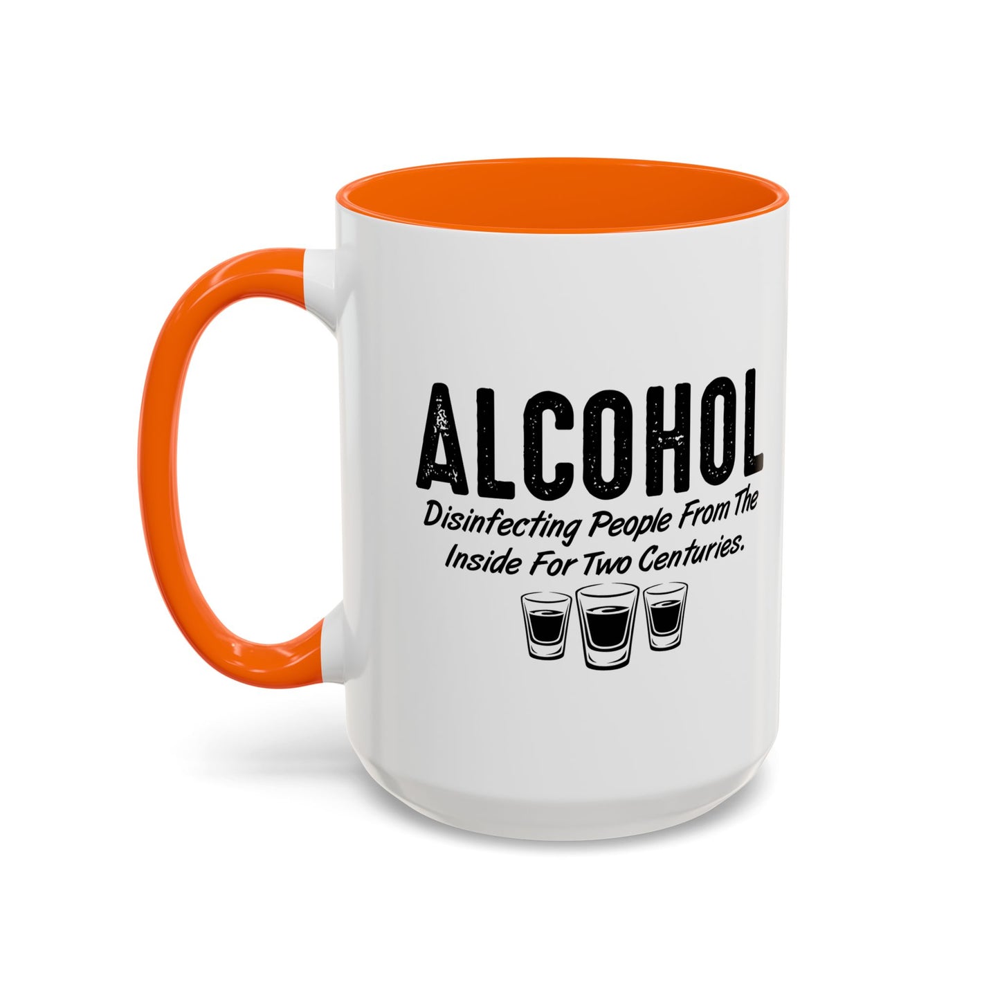 DISINFECTING PEOPLE Accent BiColor Funny Sarcastic Mug