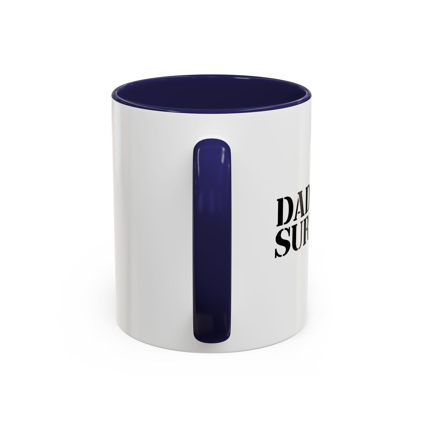 DAD JOKE SURVIVOR Accent BiColor Funny Sarcastic Mug