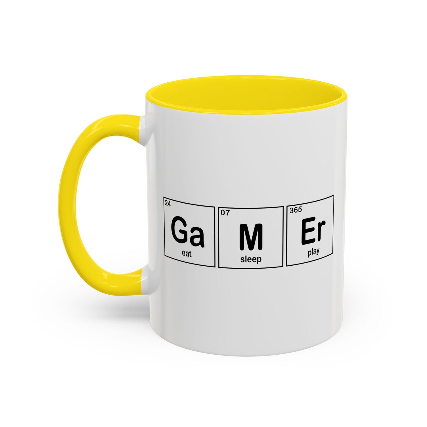 GAMER... EAT, SLEEP, PLAY Accent BiColor Funny Sarcastic Mug