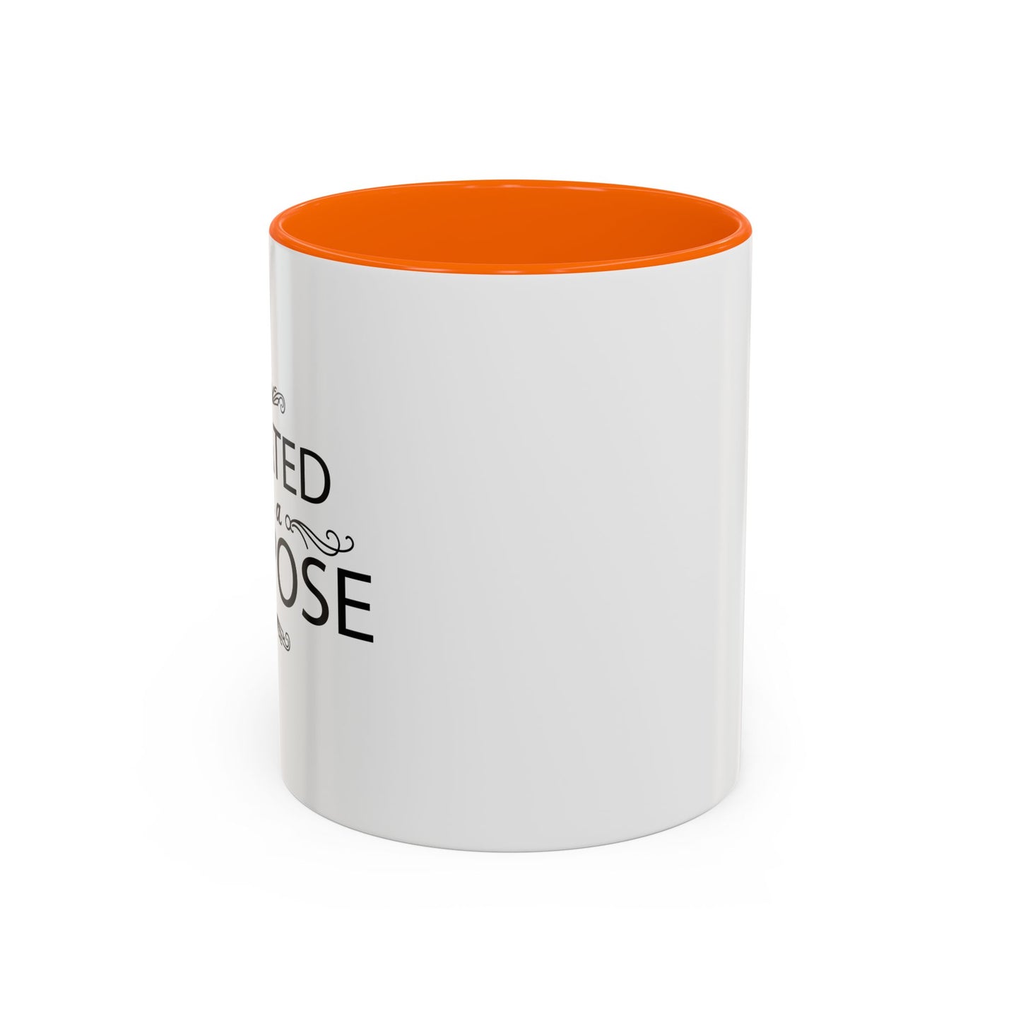 CREATED WITH A PURPOSE Accent BiColor Funny Sarcastic Mug