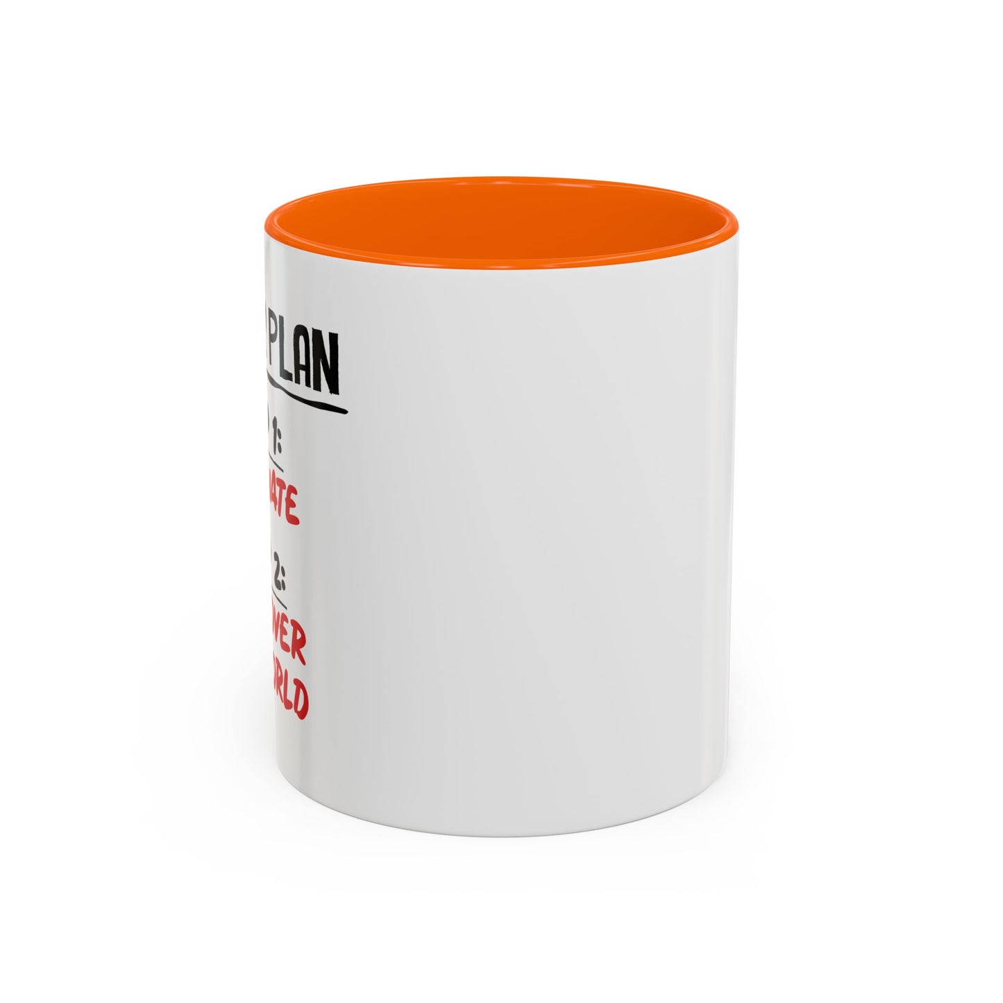 MASTER PLAN Accent BiColor Funny Sarcastic Mug