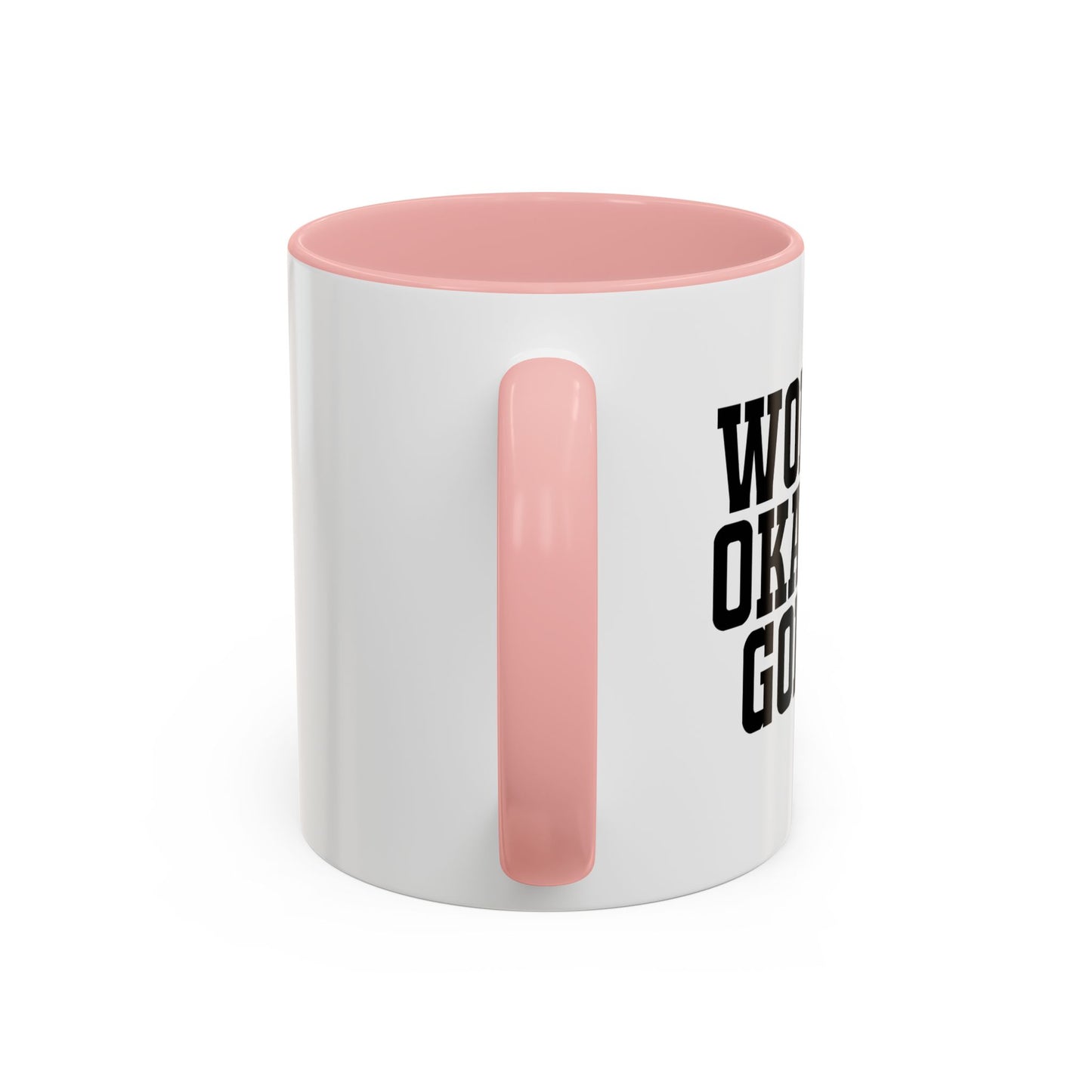 WORLD'S OKAYEST GOLFER Accent BiColor Funny Sarcastic Mug