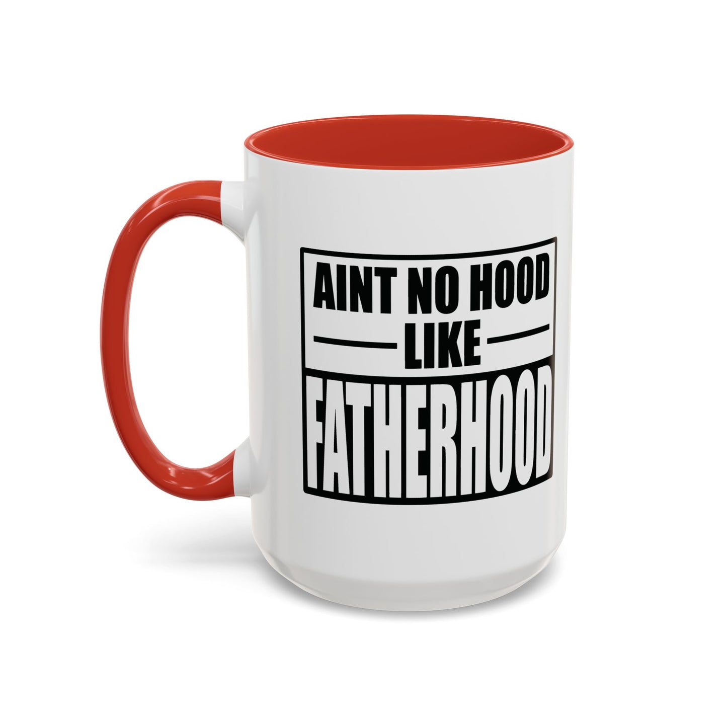 FATHERHOOD Accent BiColor Funny Sarcastic Mug