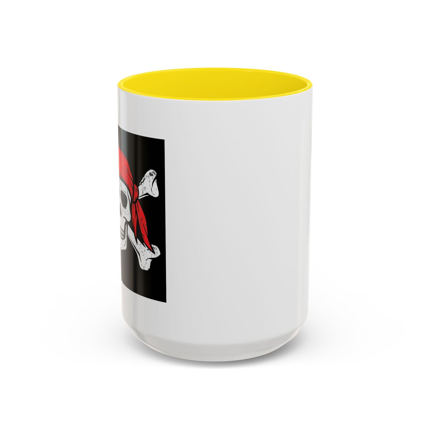 RED BANDANA SKULL Accent BiColor Funny Sarcastic Mug