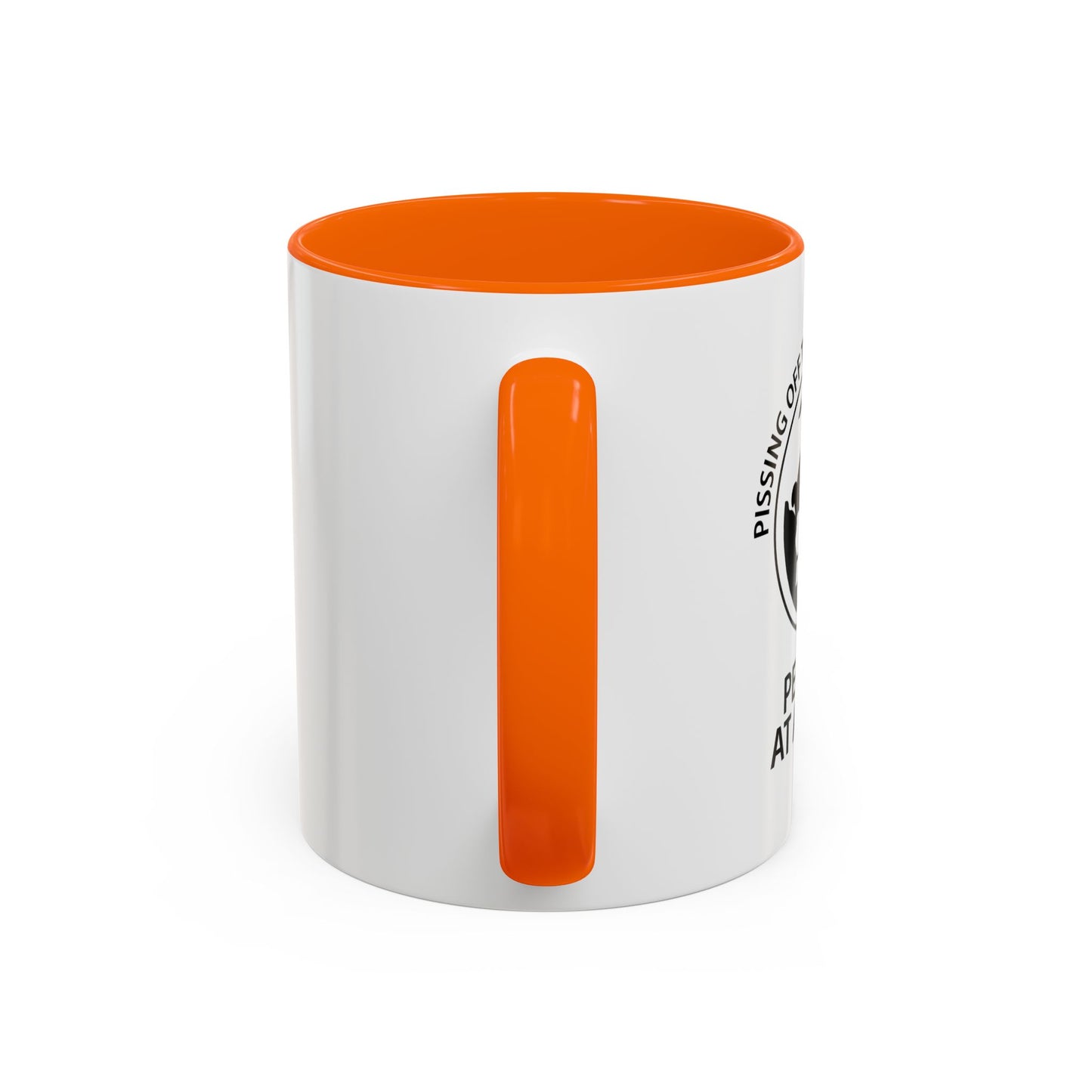 PISSING OFF THE WHOLE PLANET Accent BiColor Funny Sarcastic Mug