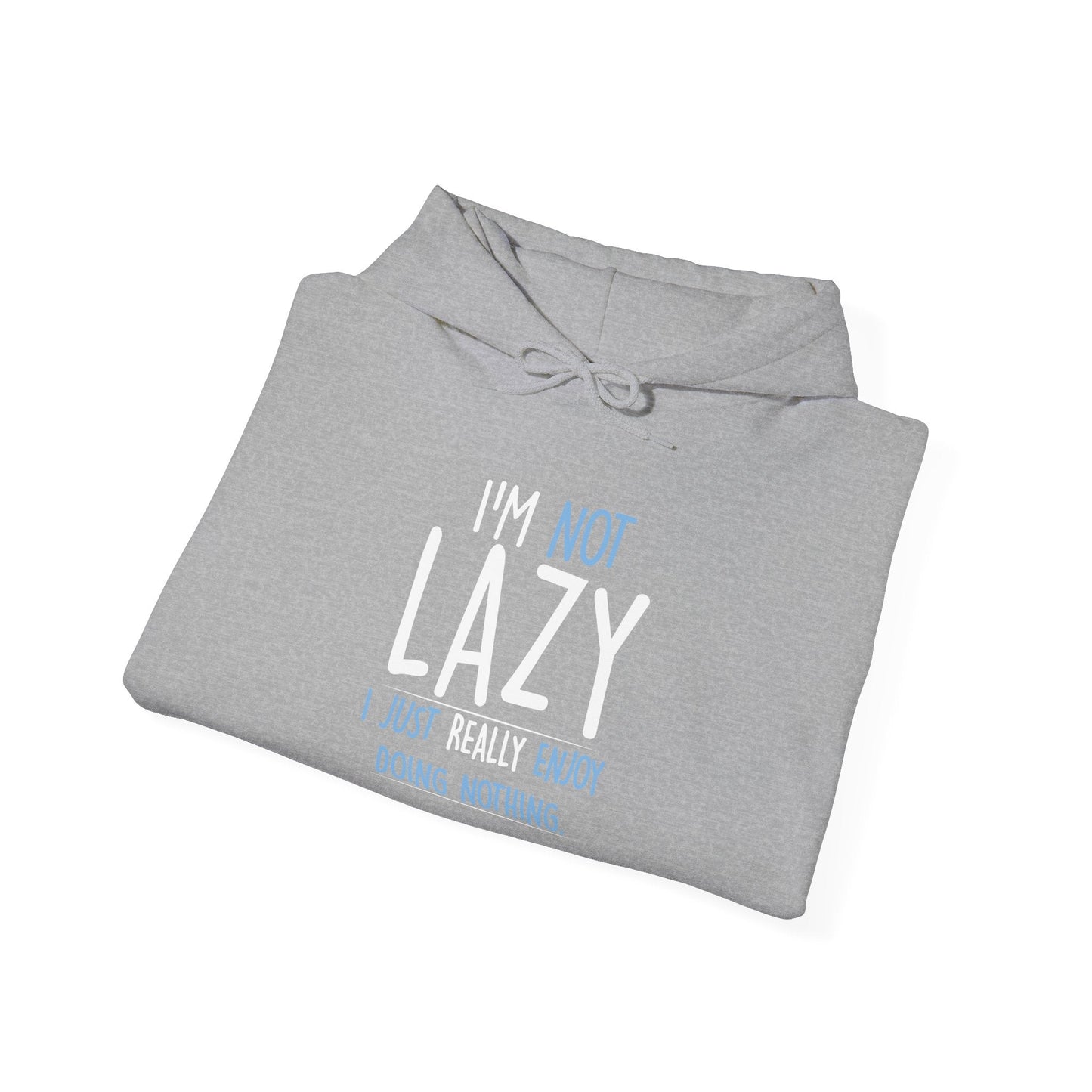 I'M NOT LAZY - Premium Unisex Funny Sarcastic Black Hoodie Sweatshirt