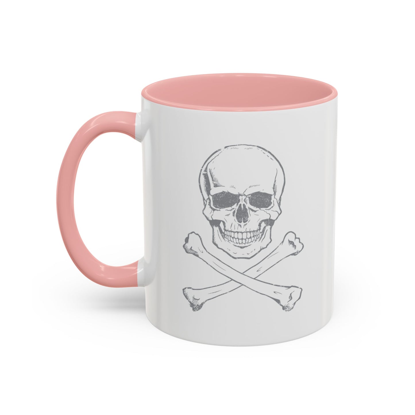 SKETCHY SKULL Accent BiColor Funny Sarcastic Mug