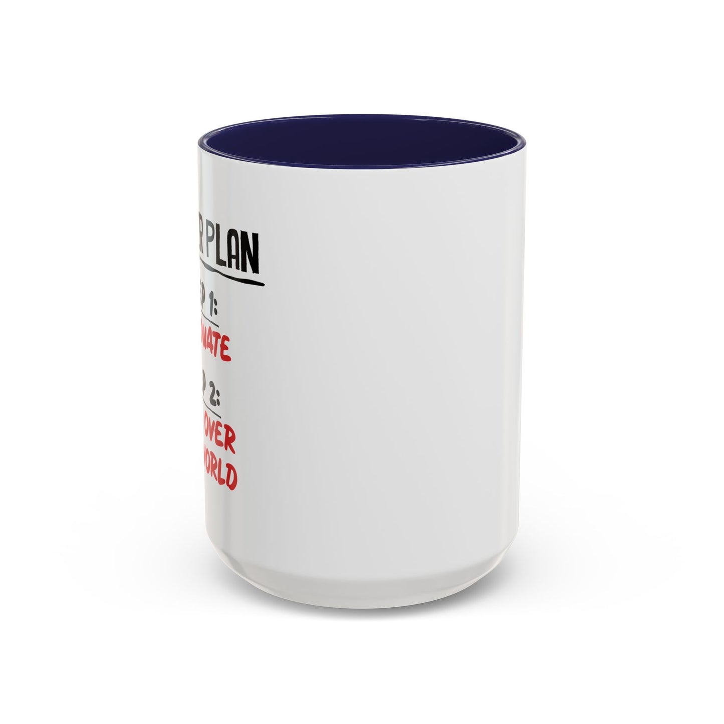 MASTER PLAN Accent BiColor Funny Sarcastic Mug