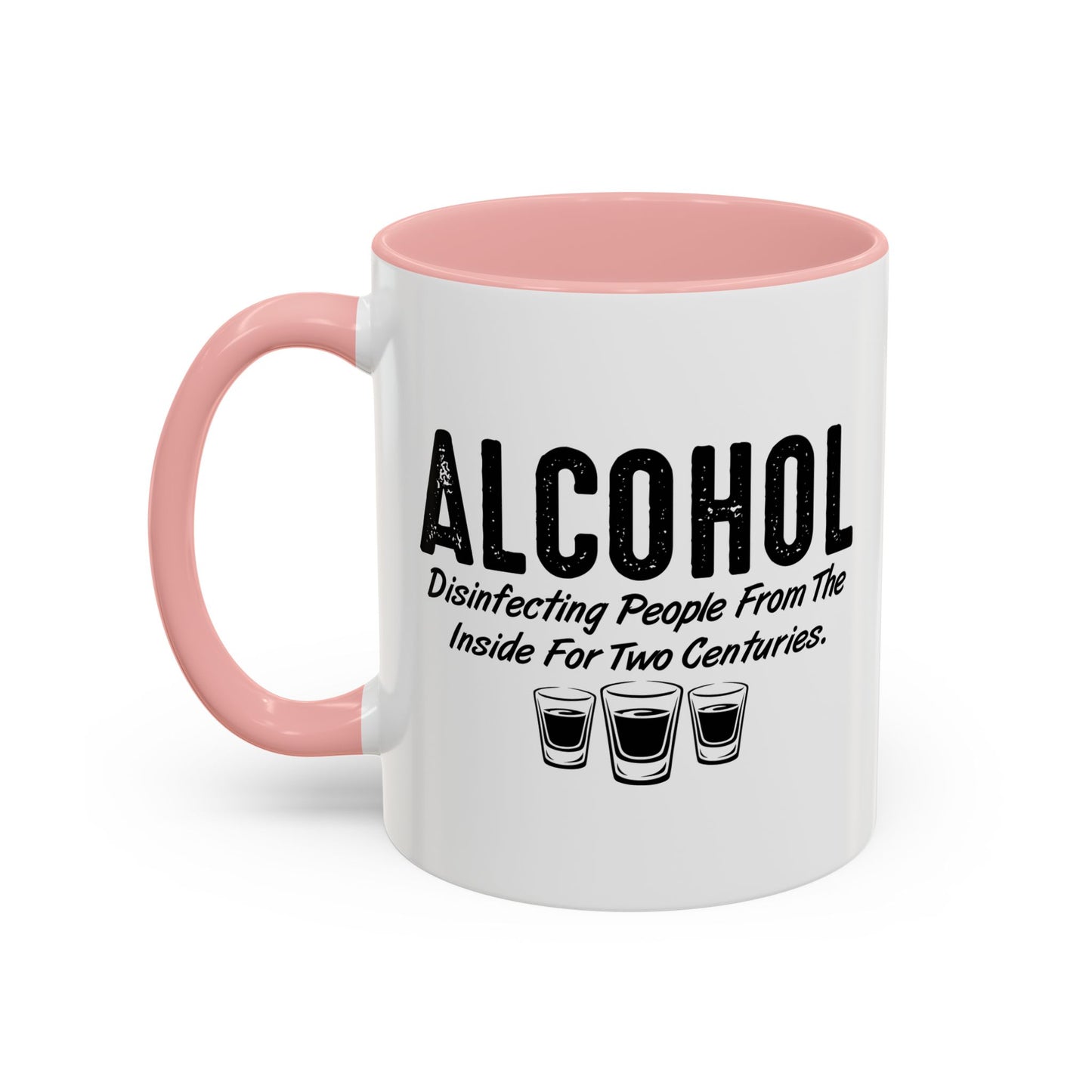 DISINFECTING PEOPLE Accent BiColor Funny Sarcastic Mug