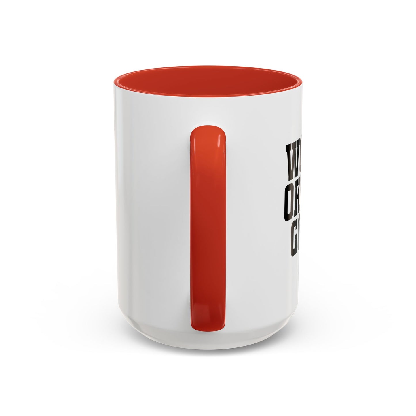 WORLD'S OKAYEST GOLFER Accent BiColor Funny Sarcastic Mug