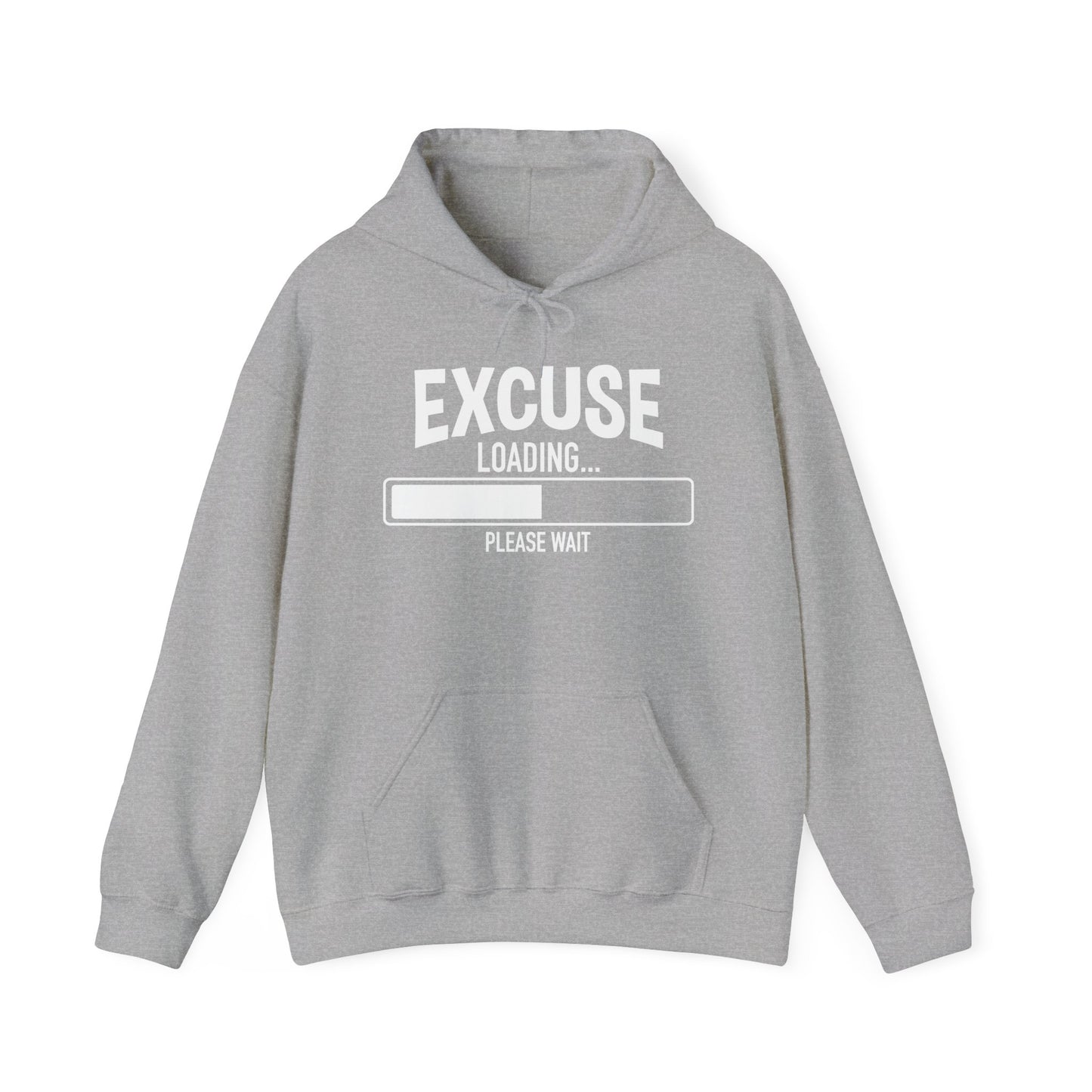 EXCUSE LOADING... - Premium Unisex Funny Sarcastic Black Hoodie Sweatshirt