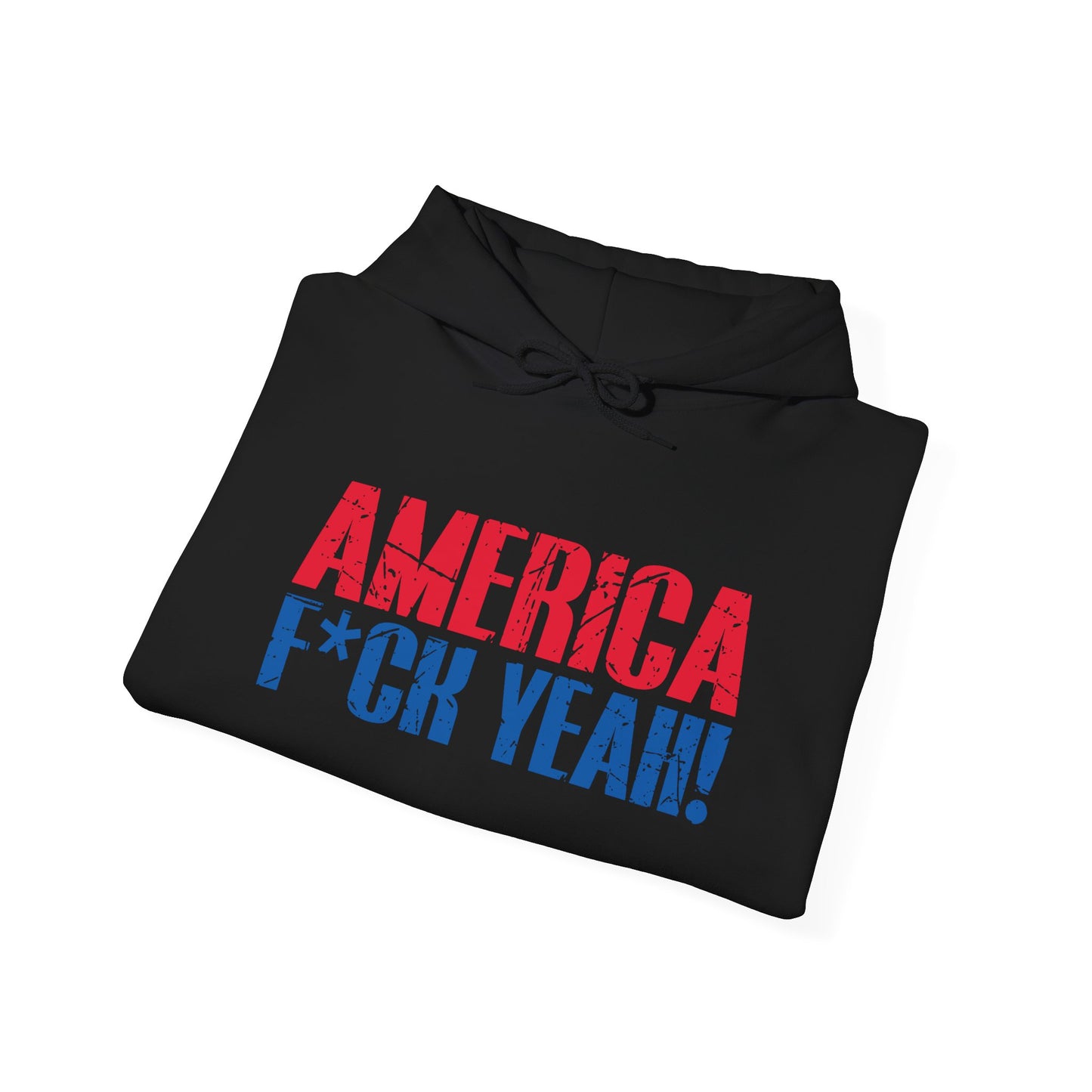 AMERICA FUCK - Premium Unisex Funny Sarcastic Black Hoodie Sweatshirt