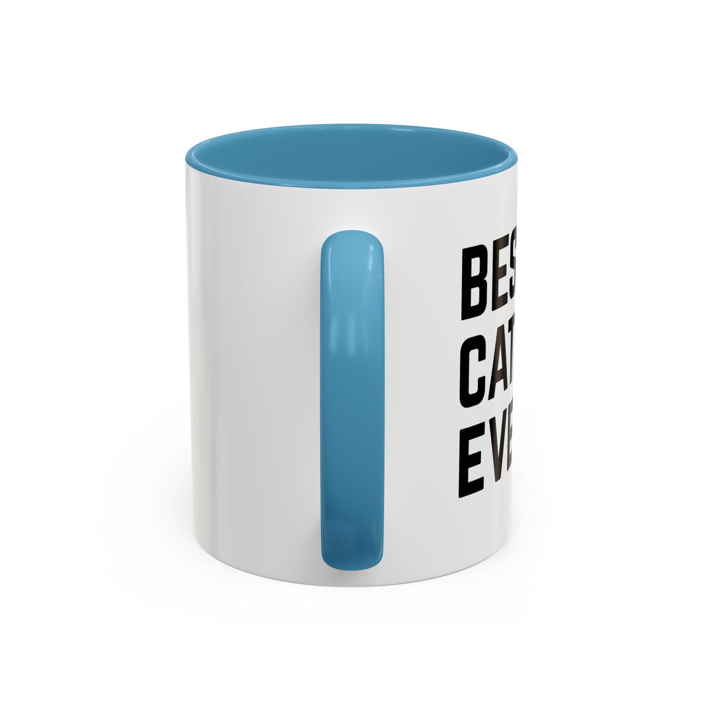 BEST CAT DAD EVER Accent BiColor Funny Sarcastic Mug