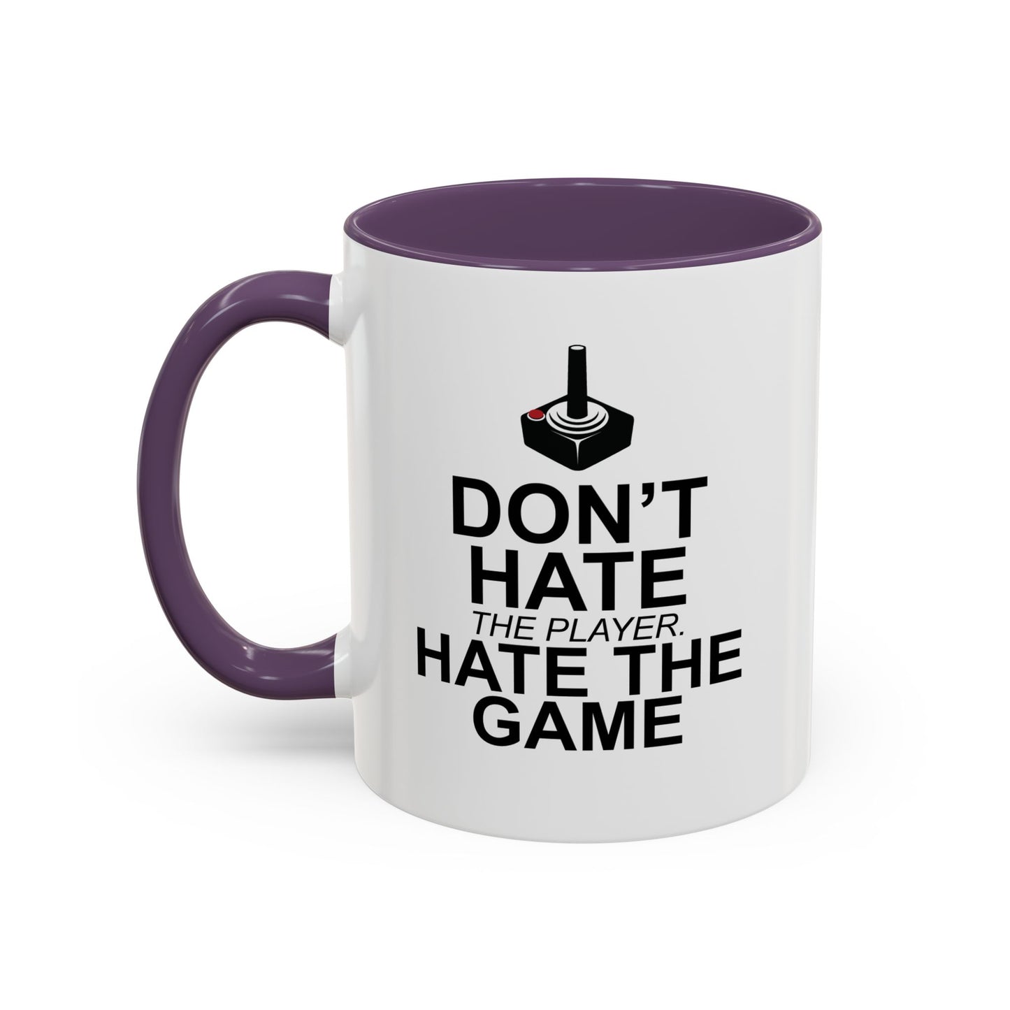 HATE THE GAME Accent BiColor Funny Sarcastic Mug