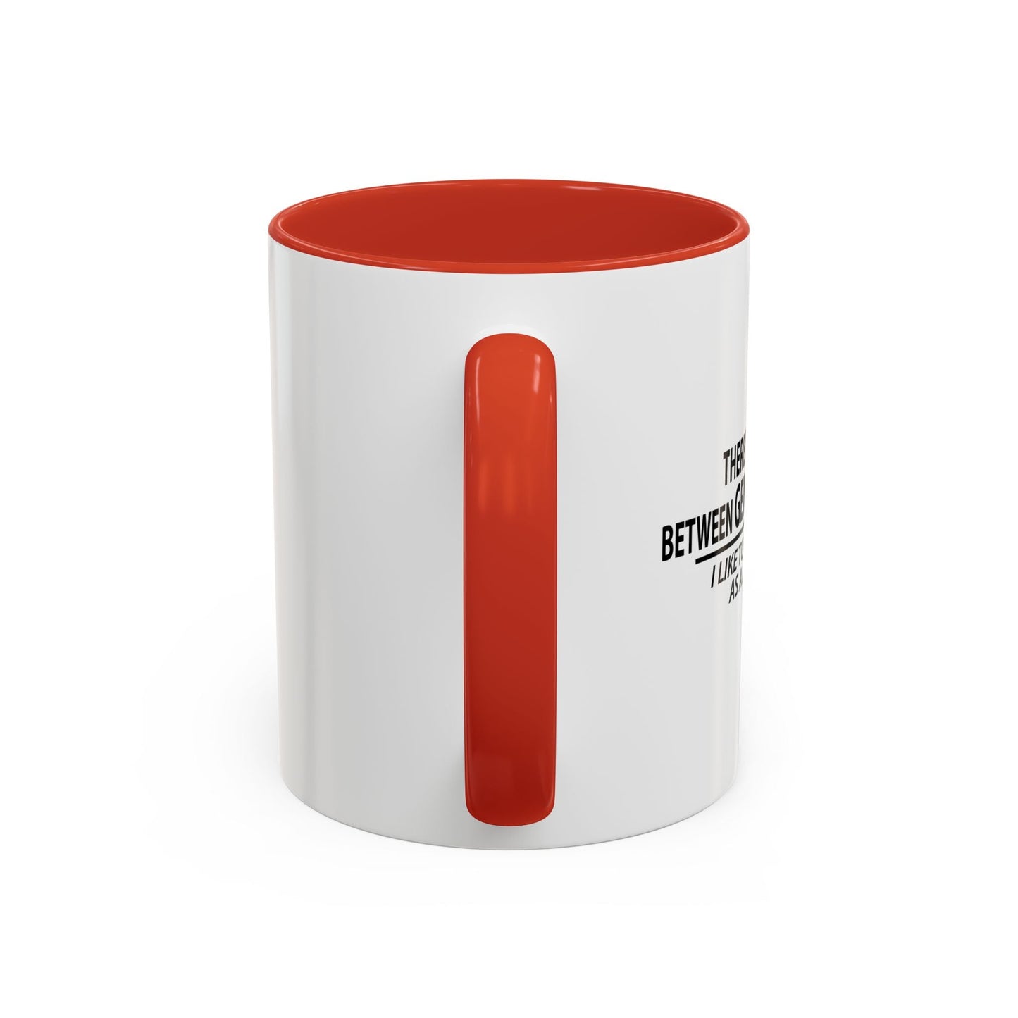 FINE LINE BETWEEN GENIUS AND CRAZY Accent BiColor Funny Sarcastic Mug