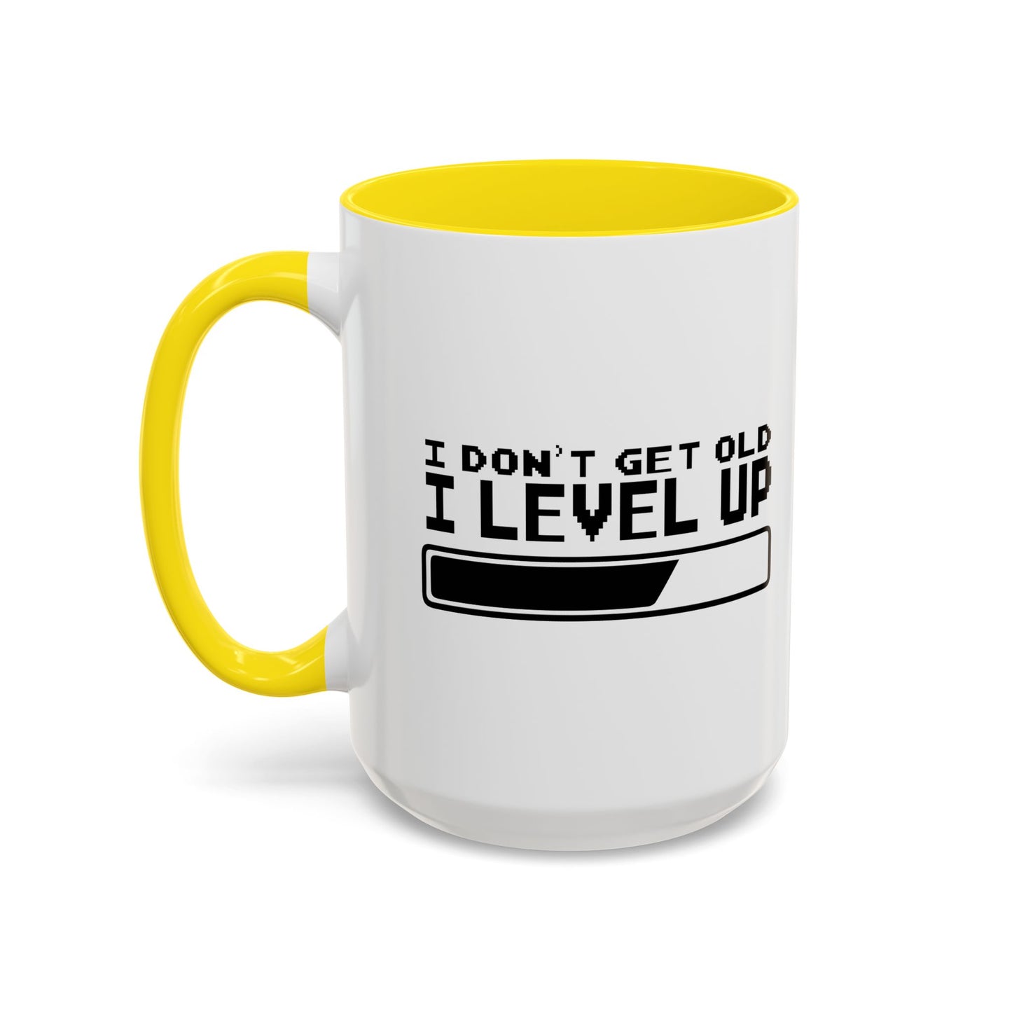 I DON'T GET OLD I LEVEL UP Accent BiColor Funny Sarcastic Mug