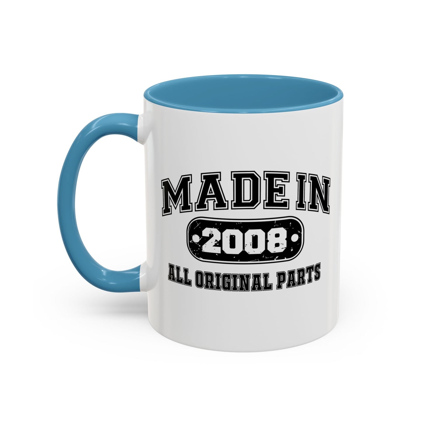 MADE IN 2008 Accent BiColor Funny Sarcastic Mug