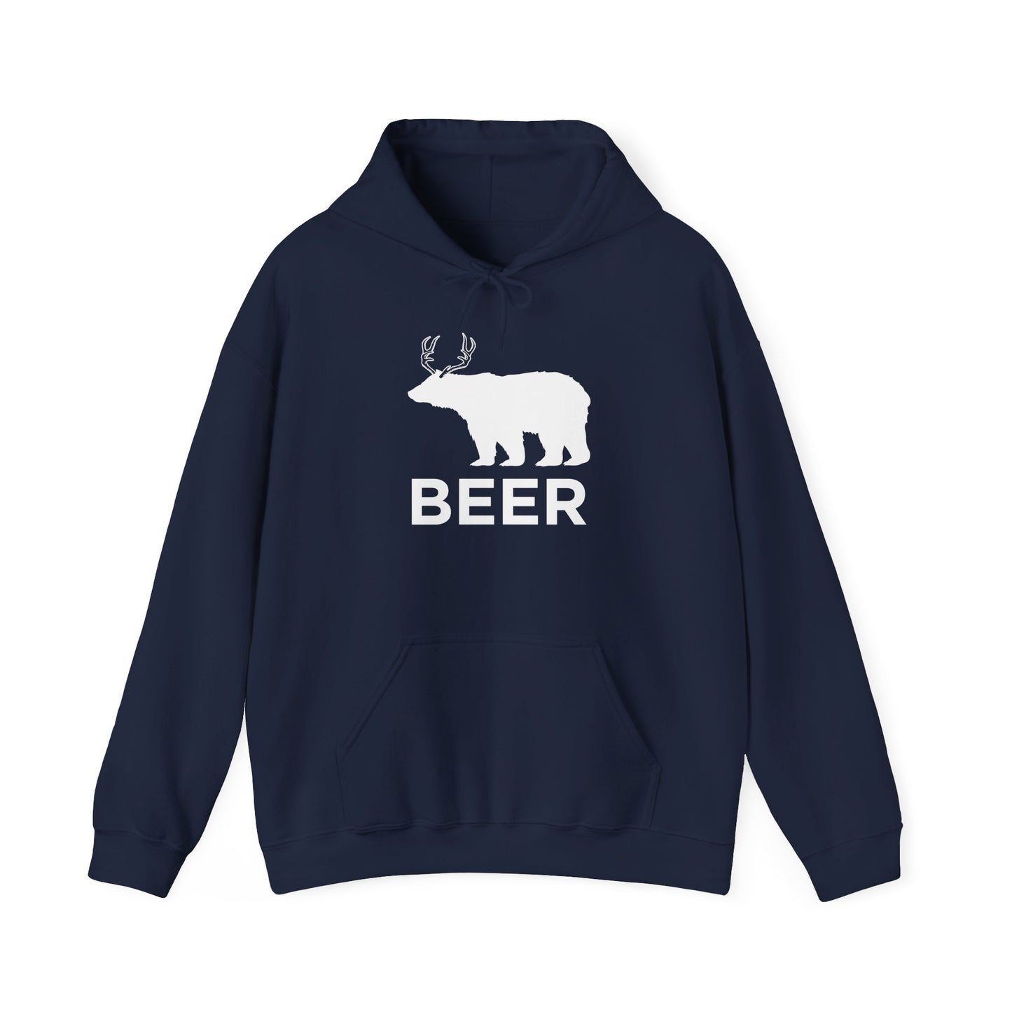 BEER ANIMAL - Premium Unisex Funny Sarcastic Black Hoodie Sweatshirt