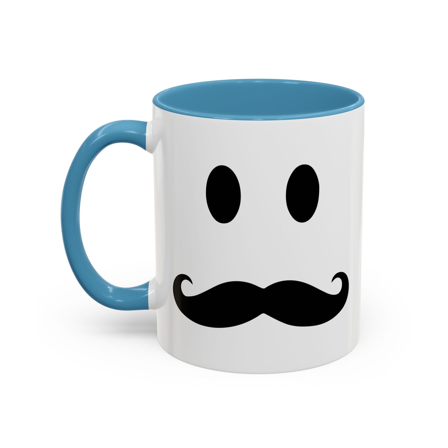 MOUSTACHE SMILE Accent BiColor Funny Sarcastic Mug