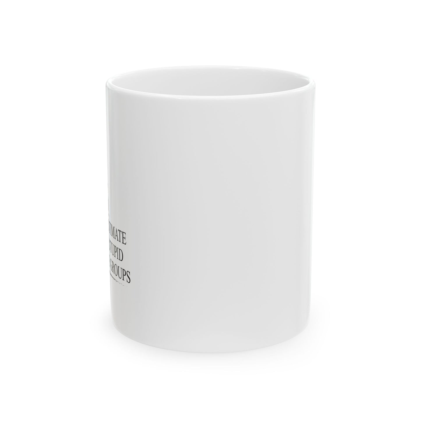 NEVER UNDERESTIMATE THE POWER OF STUPID PEOPLE IN LARGE NUMBERS FUNNY SARCASTIC MUG