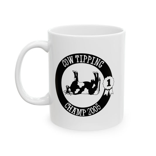 COW TIPPING CHAMP FUNNY SARCASTIC MUG