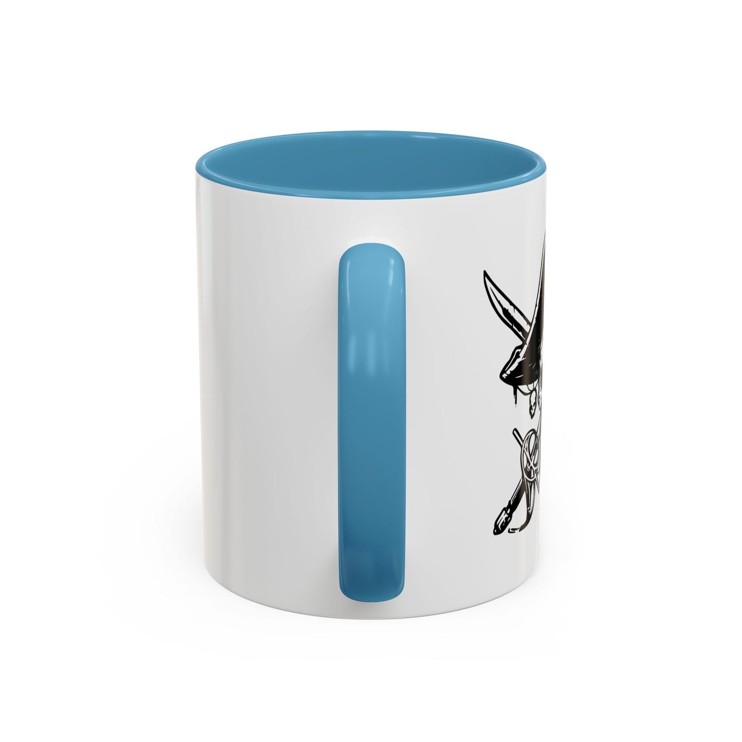 PIRATE SKULL HAT SWORD BONES Accent BiColor Funny Sarcastic Mug