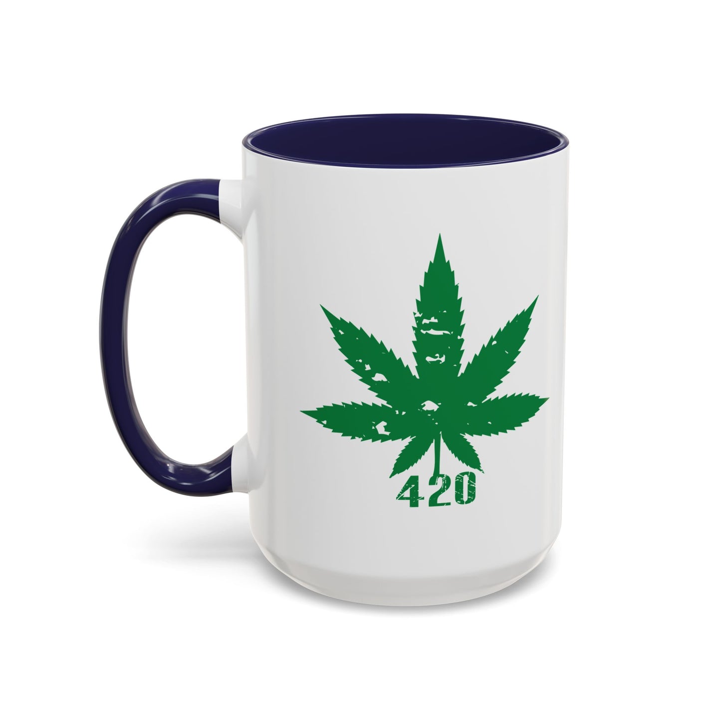 WEED LEAF 420 Accent BiColor Funny Sarcastic Mug