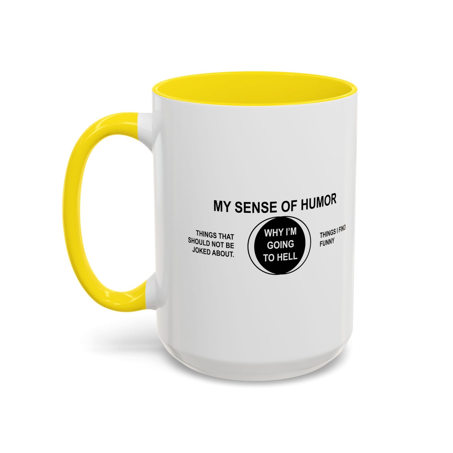 WHY I'MGOING TO HELL Accent BiColor Funny Sarcastic Mug