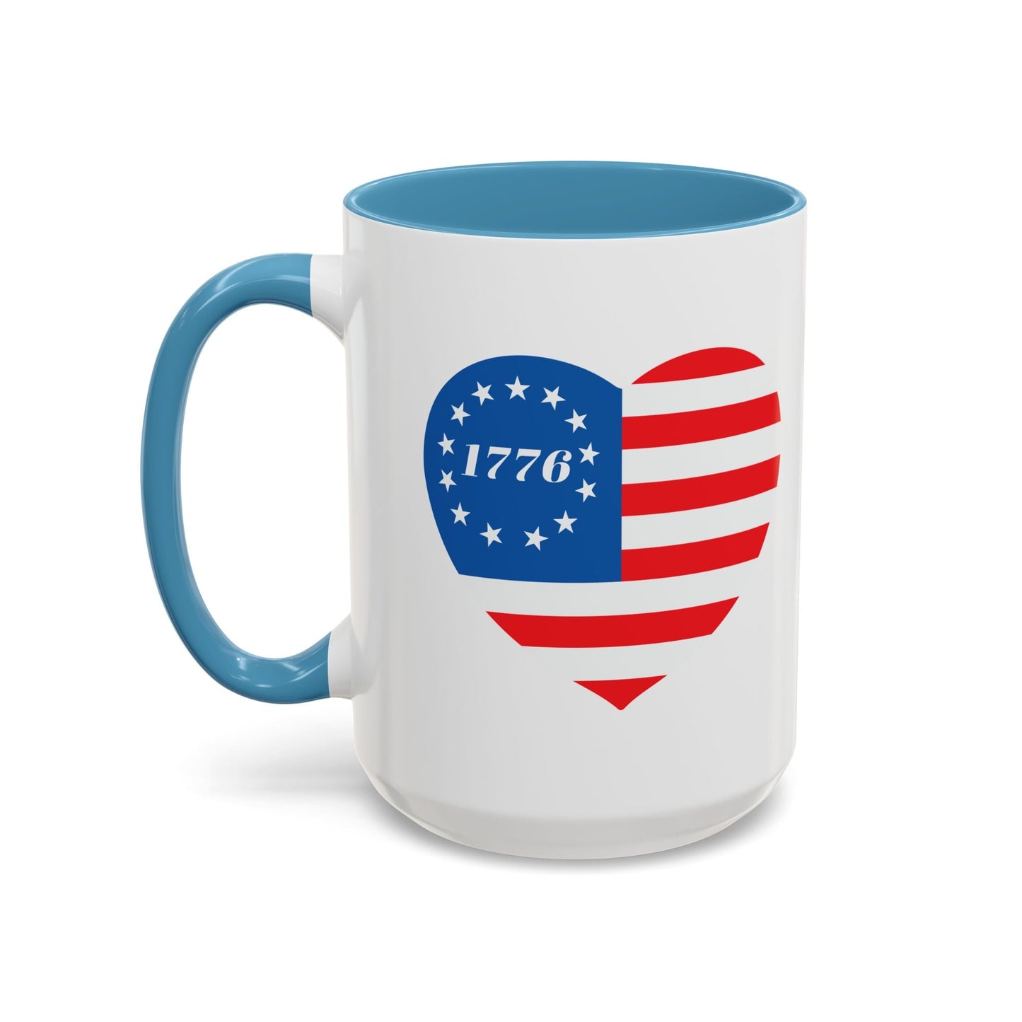 BETSY HEART FLAG 1776 Accent BiColor Funny Sarcastic Mug