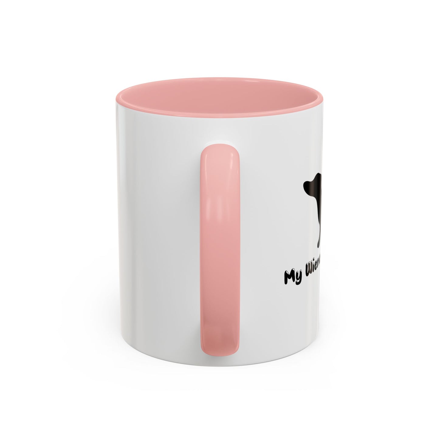 MY WIENER DOES TRICKS Accent BiColor Funny Sarcastic Mug