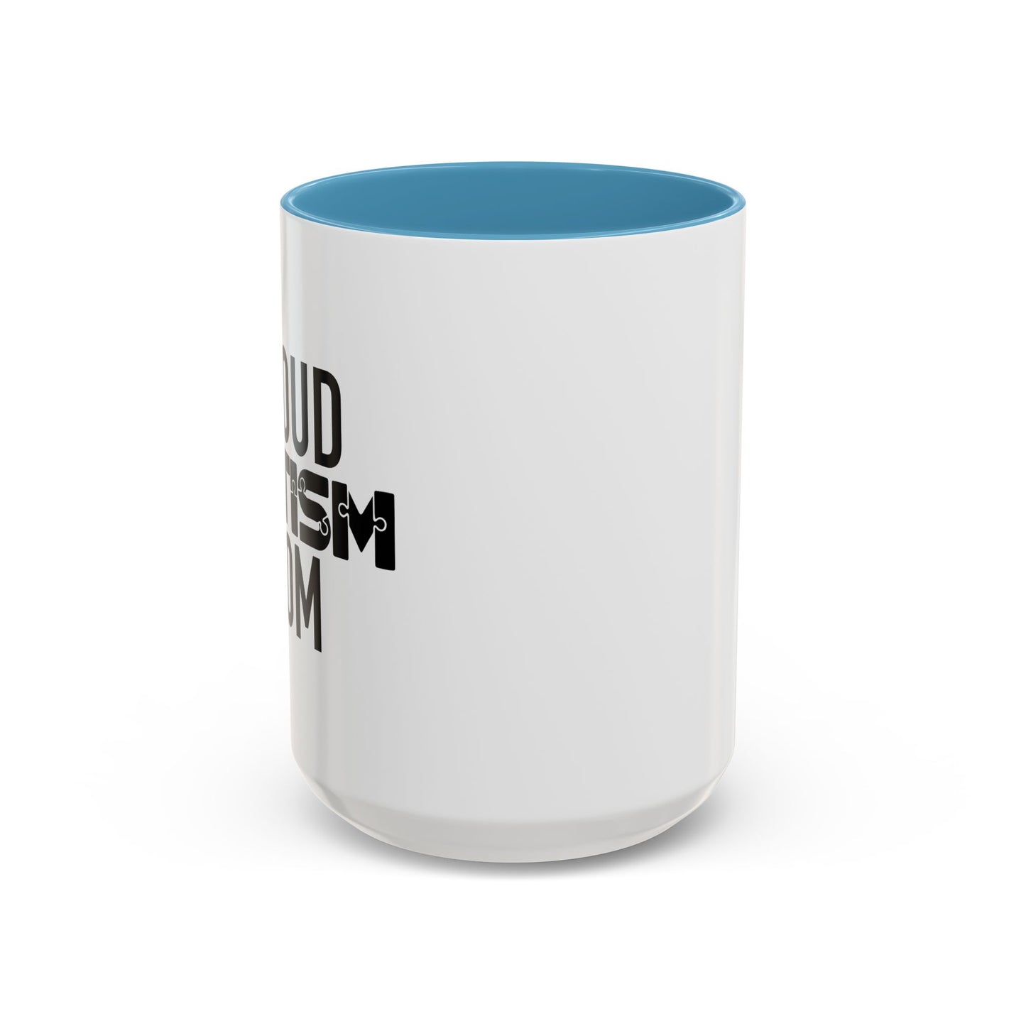 PROUD AUTISM MOM Accent BiColor Mug