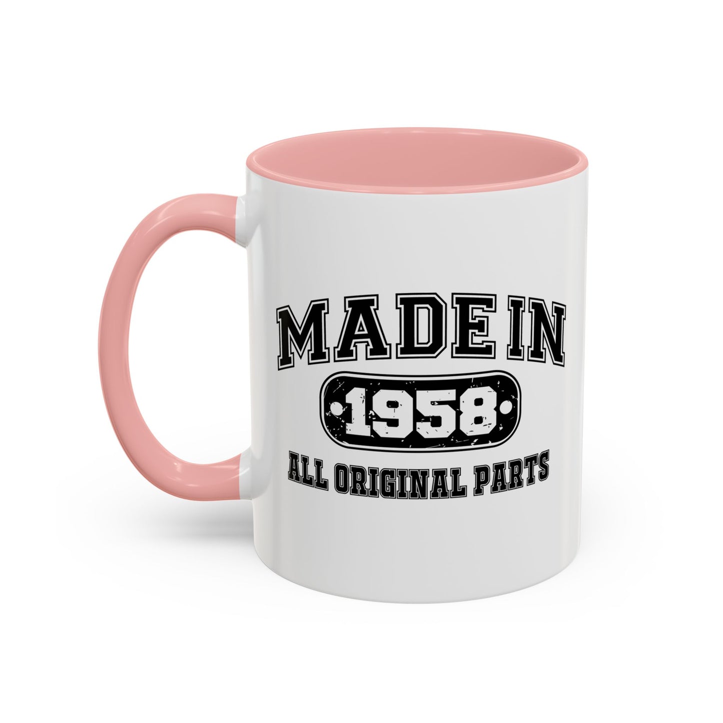 MADE IN 1958 Accent BiColor Funny Sarcastic Mug