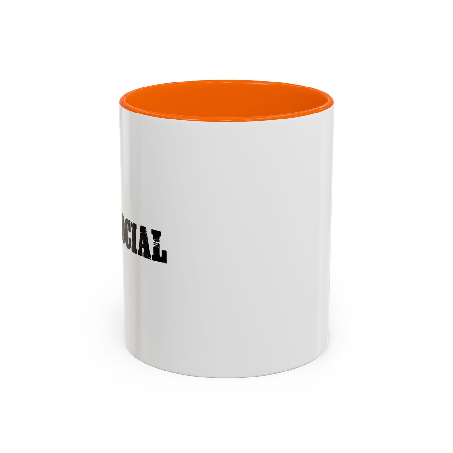 ANTI-SOCIAL Accent BiColor Funny Sarcastic Mug