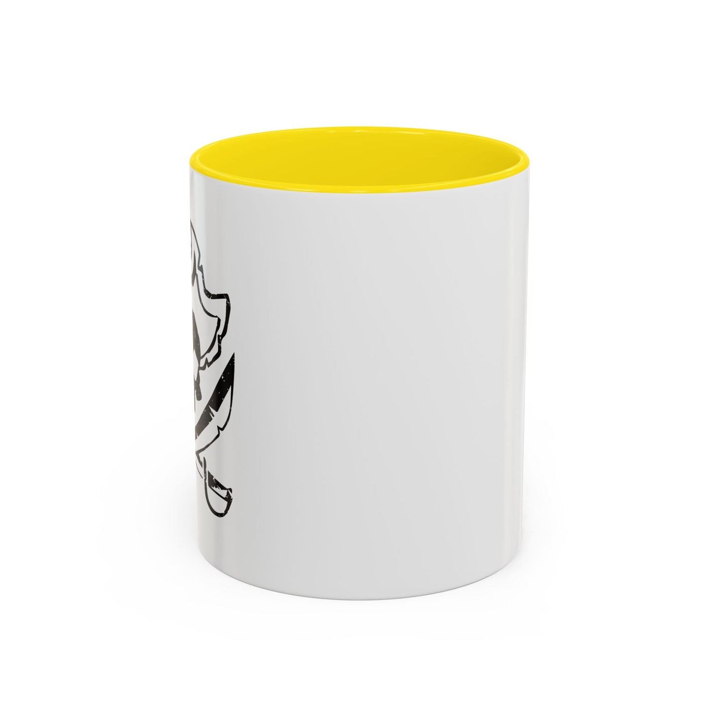 SCARED SKULL Accent BiColor Funny Sarcastic Mug