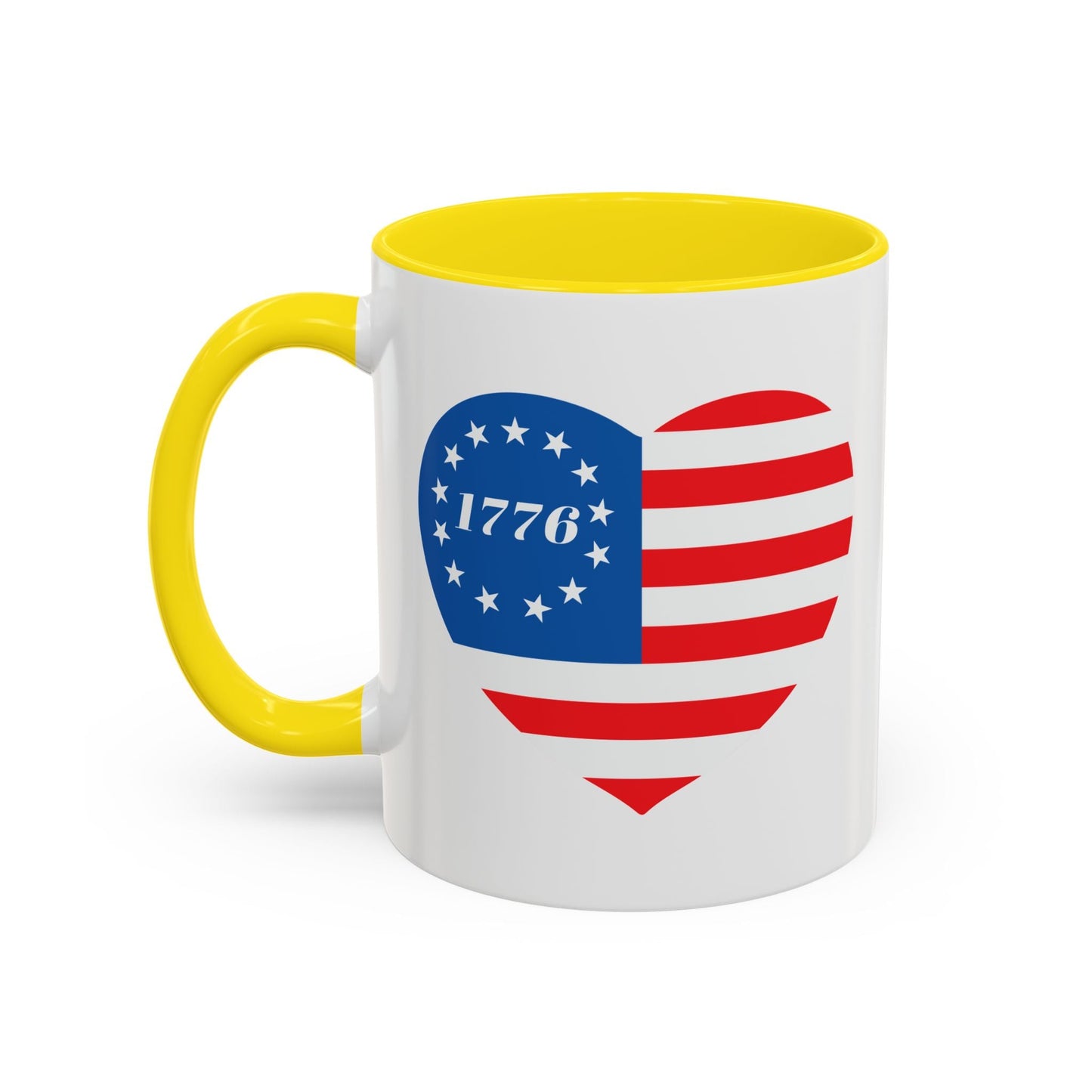 BETSY HEART FLAG 1776 Accent BiColor Funny Sarcastic Mug