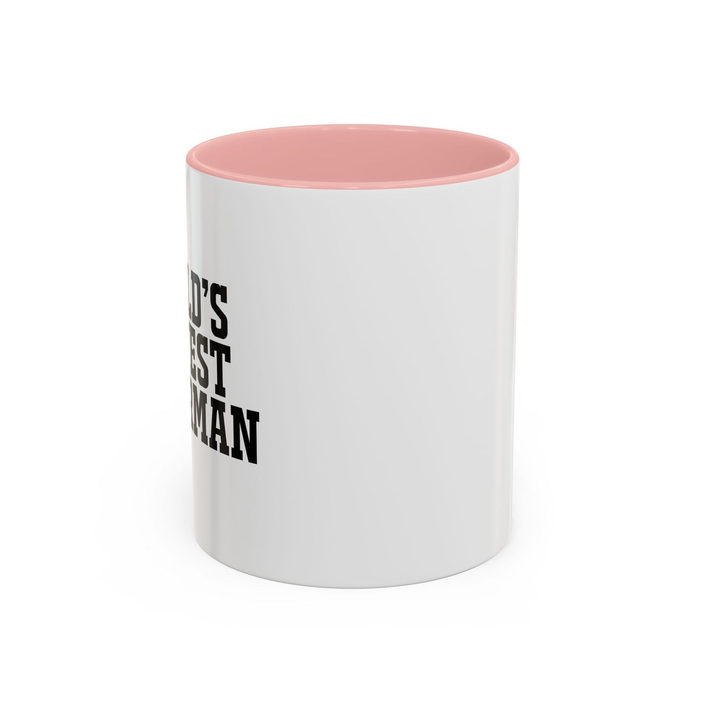 WORLD'S OKAYEST FISHERMAN Accent BiColor Funny Sarcastic Mug