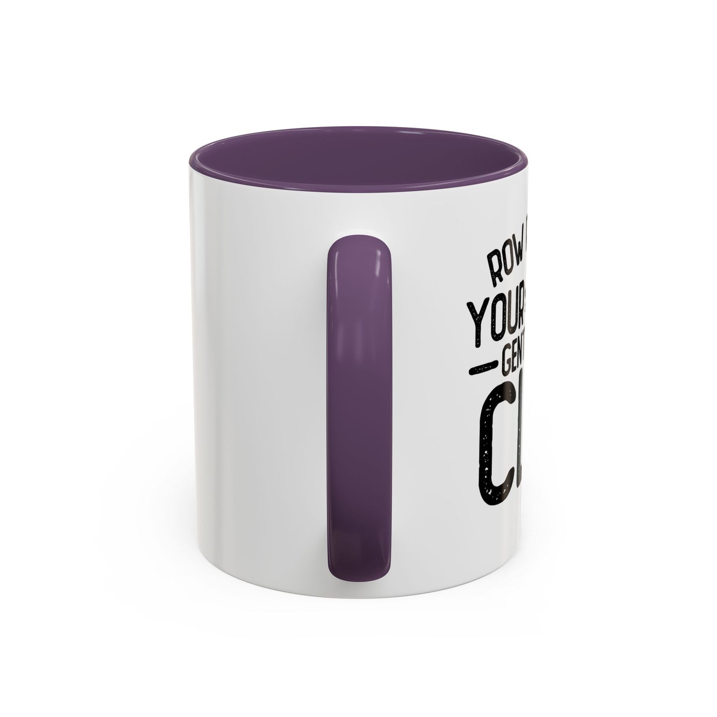 GENTLY OFF A CLIFF Accent BiColor Funny Sarcastic Mug