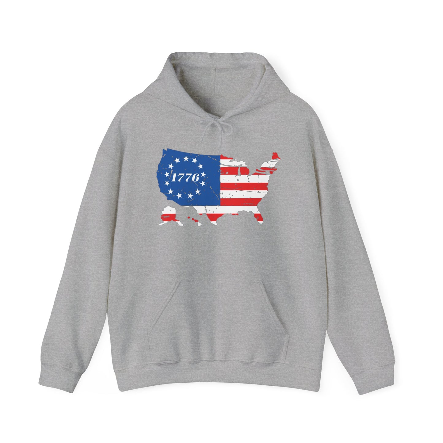 BETSY FLAG USA MAP - Premium Unisex Funny Sarcastic Black Hoodie Sweatshirt