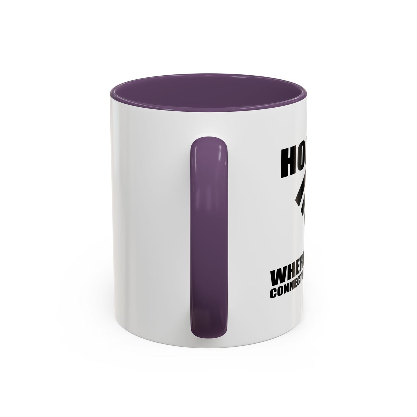 HOME IS WHERE WIFI CONNECTS AUTOMATICALLY Accent BiColor Funny Sarcastic Mug