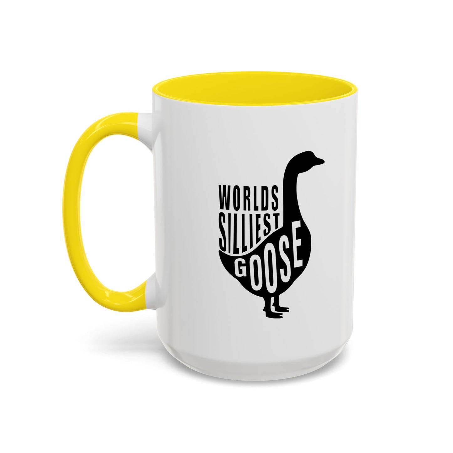 WORLDS SILLIEST GOOSE Accent BiColor Funny Sarcastic Mug