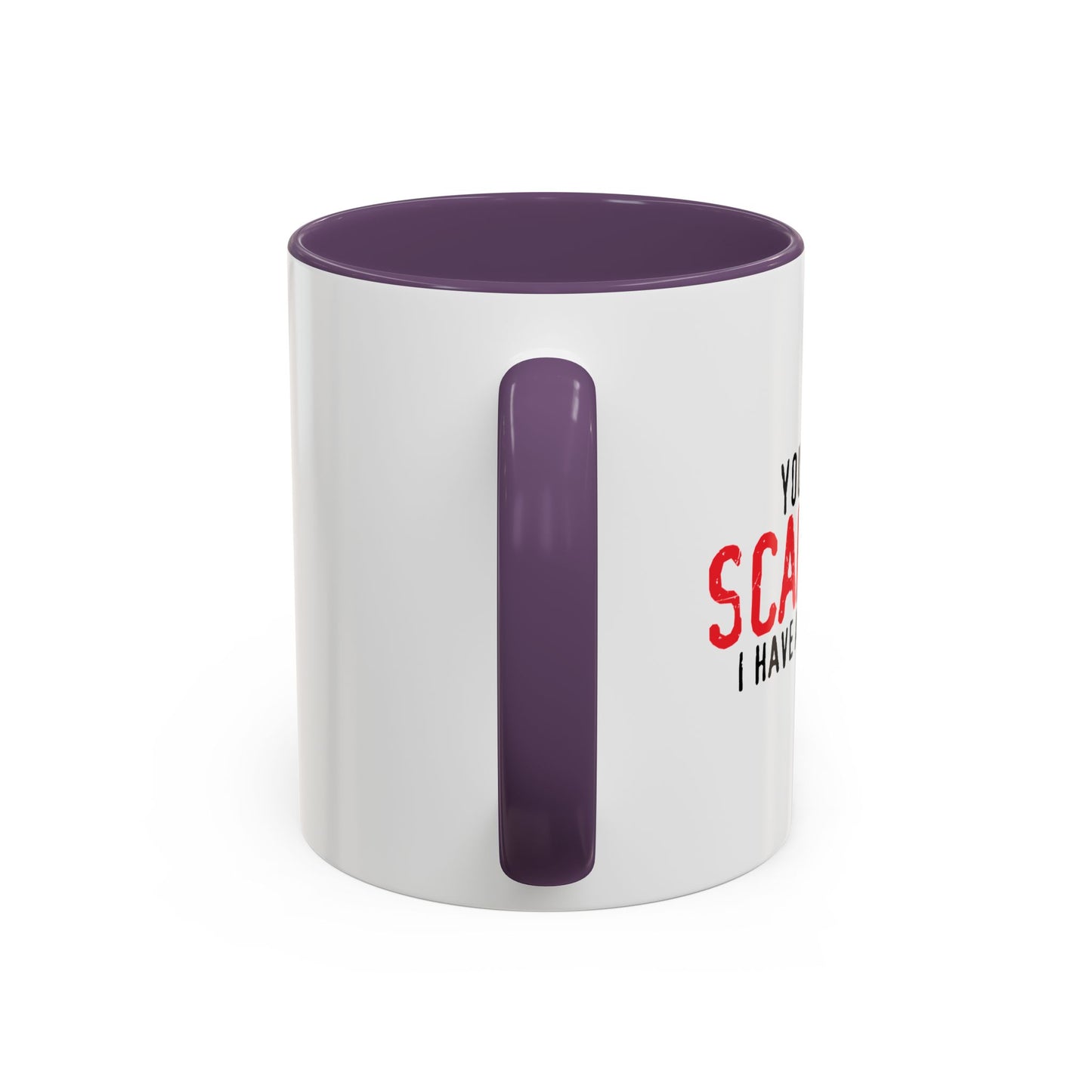 YOU CAN'T SCARE ME. Accent BiColor Funny Sarcastic Mug