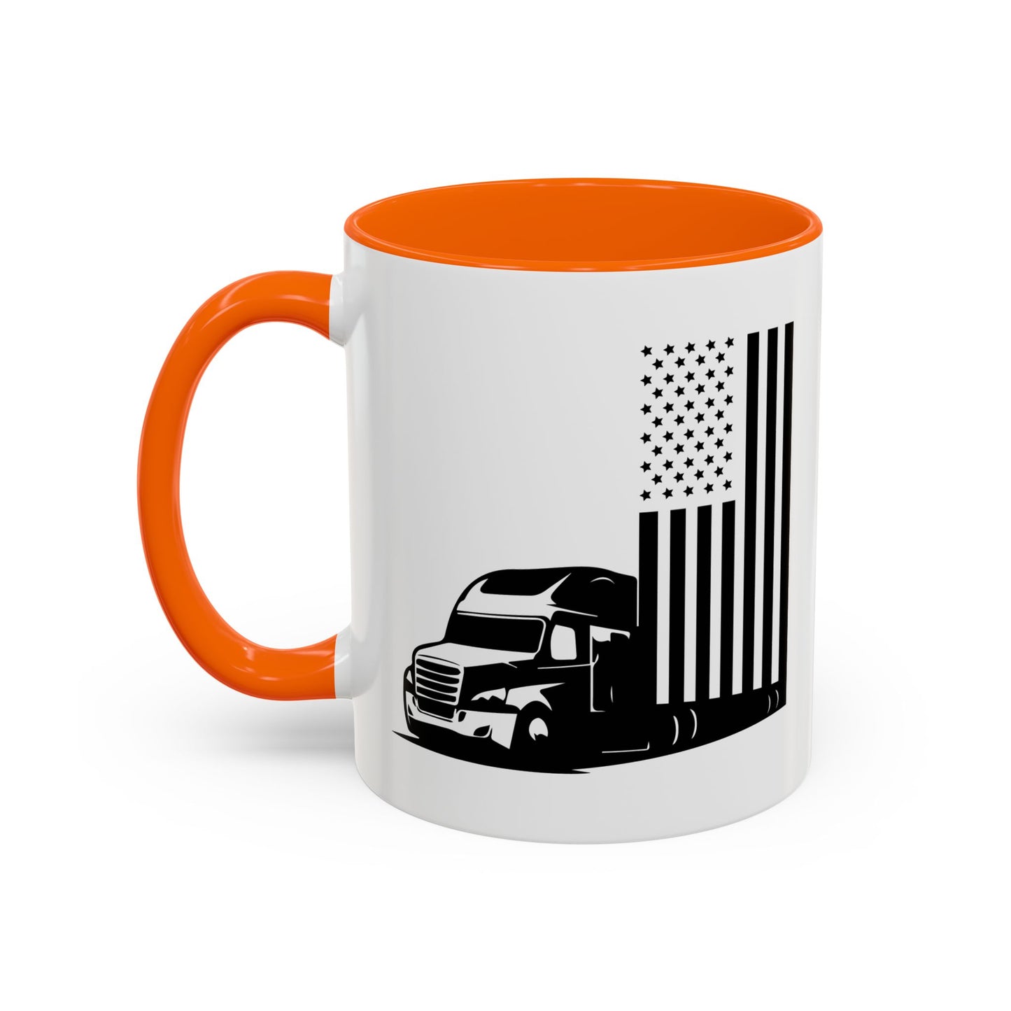 DISTRESS TRUCK AMERICAN FLAG Accent BiColor Funny Sarcastic Mug