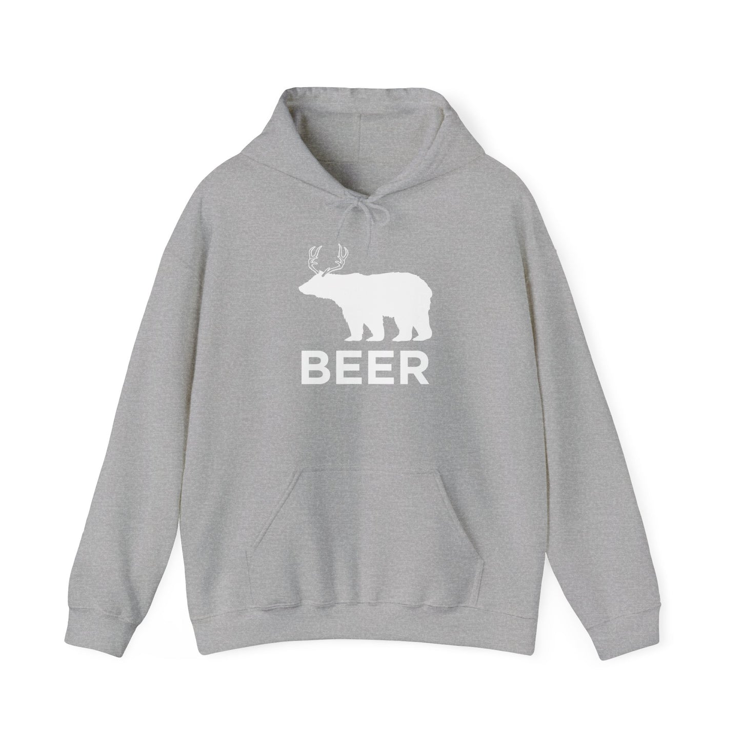 BEER ANIMAL - Premium Unisex Funny Sarcastic Black Hoodie Sweatshirt