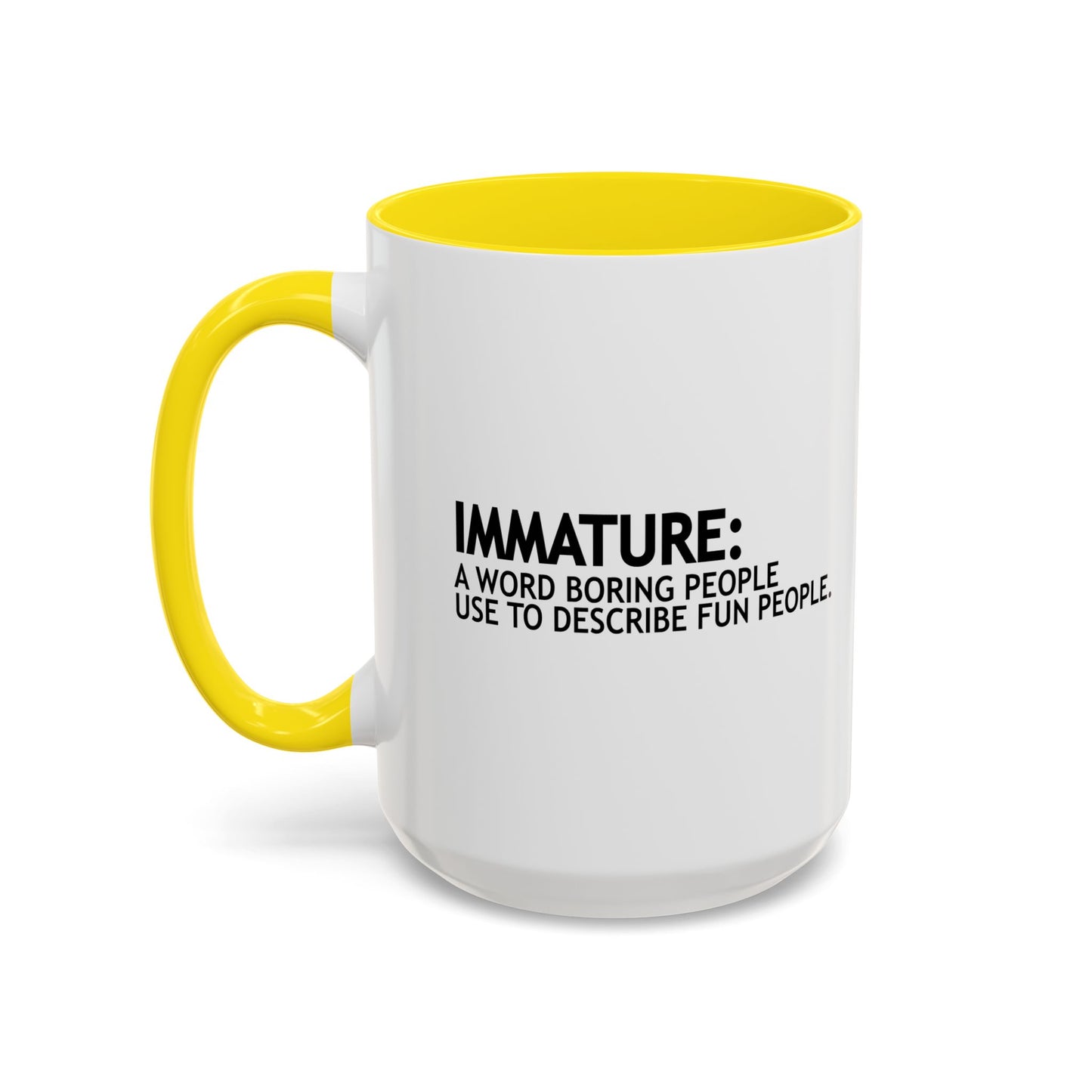 DESCRIBE FUN PEOPLE Accent BiColor Funny Sarcastic Mug