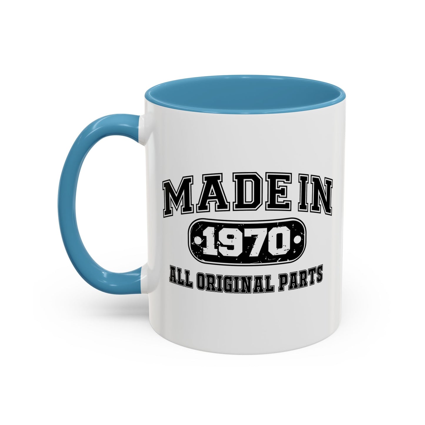 MADE IN 1970 Accent BiColor Funny Sarcastic Mug