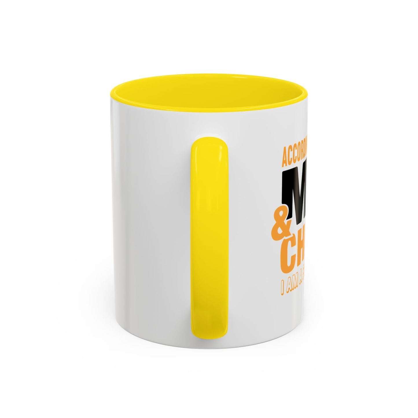 I AM A FAMILY OF FOUR Accent BiColor Funny Sarcastic Mug