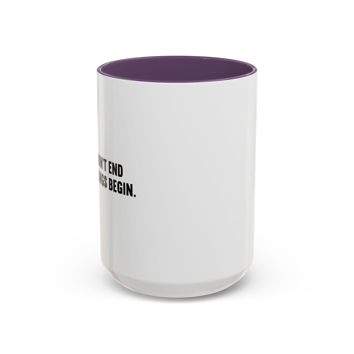 RIGHTS DON'T END WHERE FEELINGS BEGIN Accent BiColor Funny Sarcastic Mug