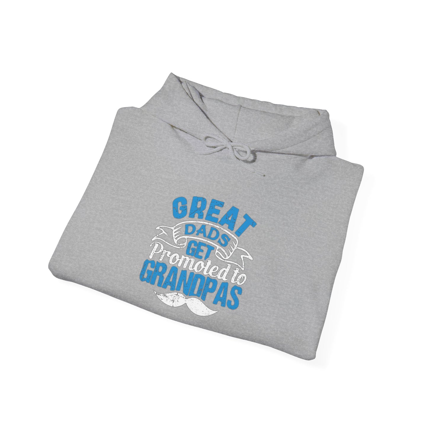 GREAT DADS GET PROMOTED TO GRANDPAS - Premium Unisex Funny Sarcastic Black Hoodie Sweatshirt